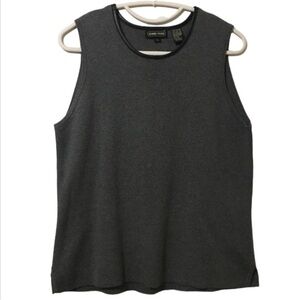 Jeanne Pierre size xl gray tank top and black trim